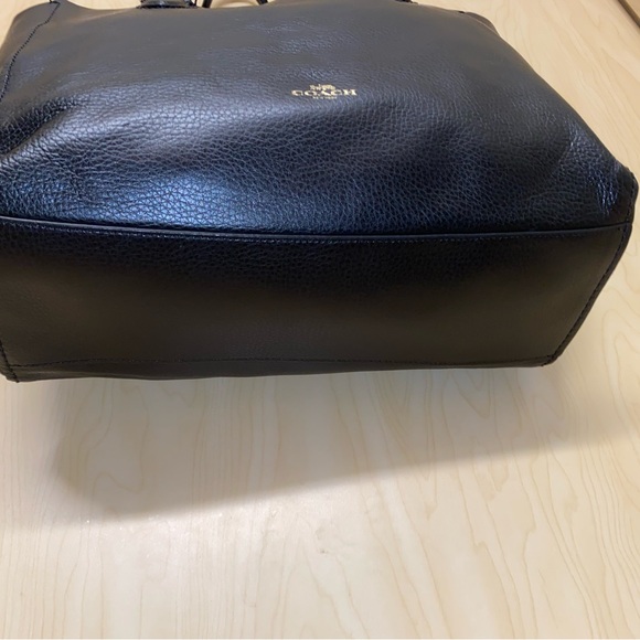 Coach Darby pebbled black leather tote bag - Picture 10 of 16